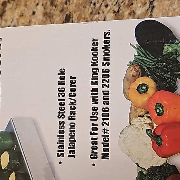 New King Kooker Stainless Steel 36 hole jalapeno Rack with corer - Picture 8 of 9